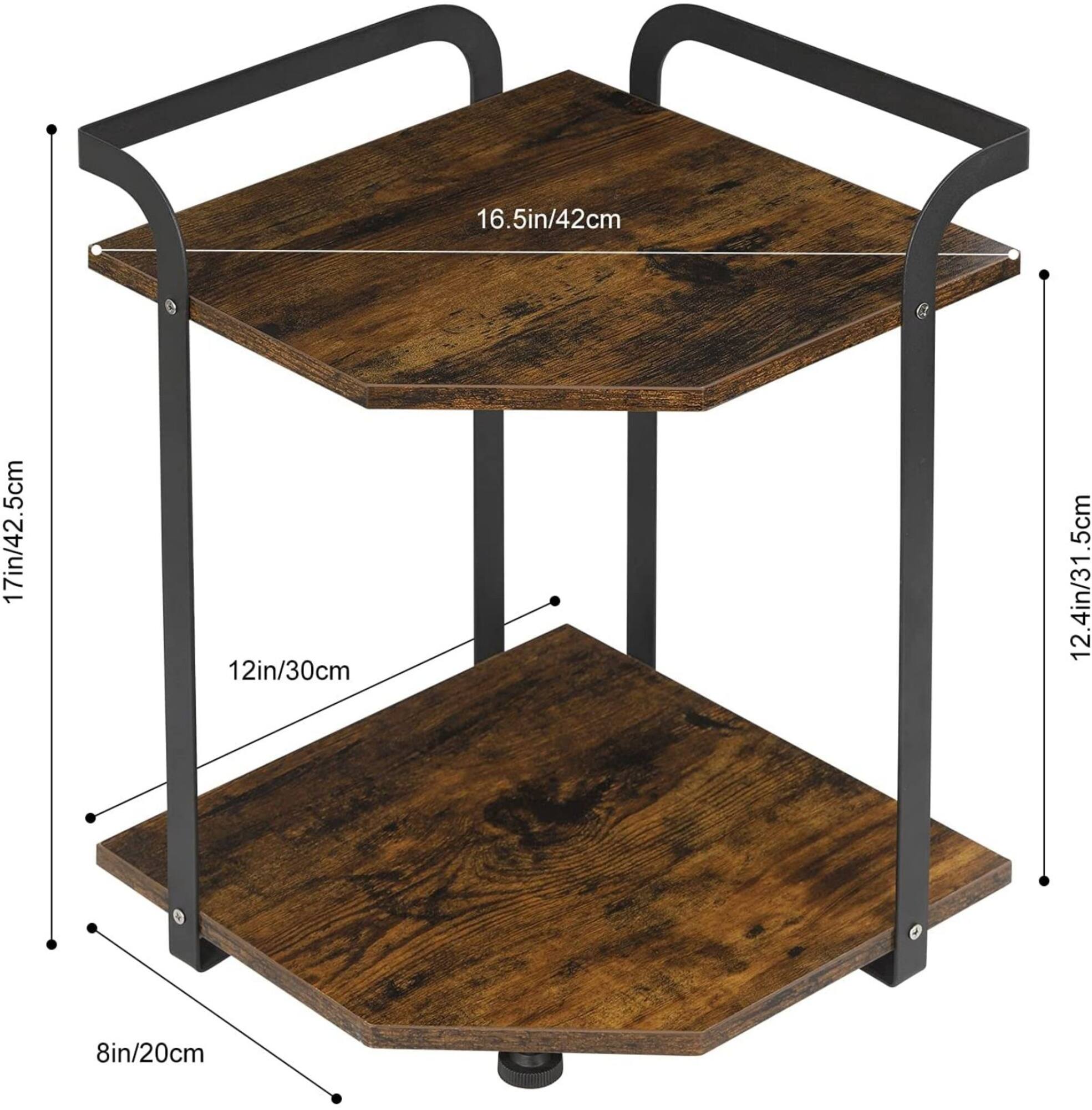 NEX™ Brown 2-Tier Freestanding Shelves